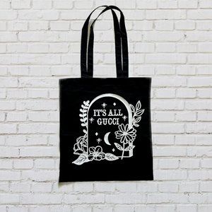 Boutique Custom Made Black Graveyard Tote Bag (It's All Good)
